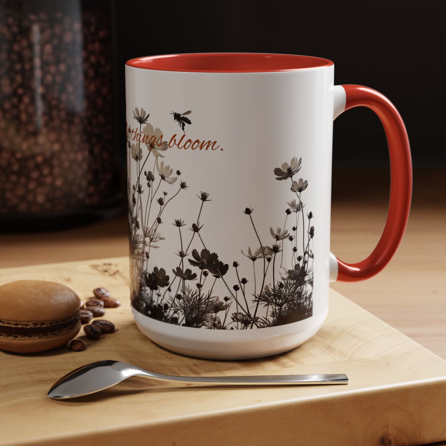 Floral Accent Coffee Mug