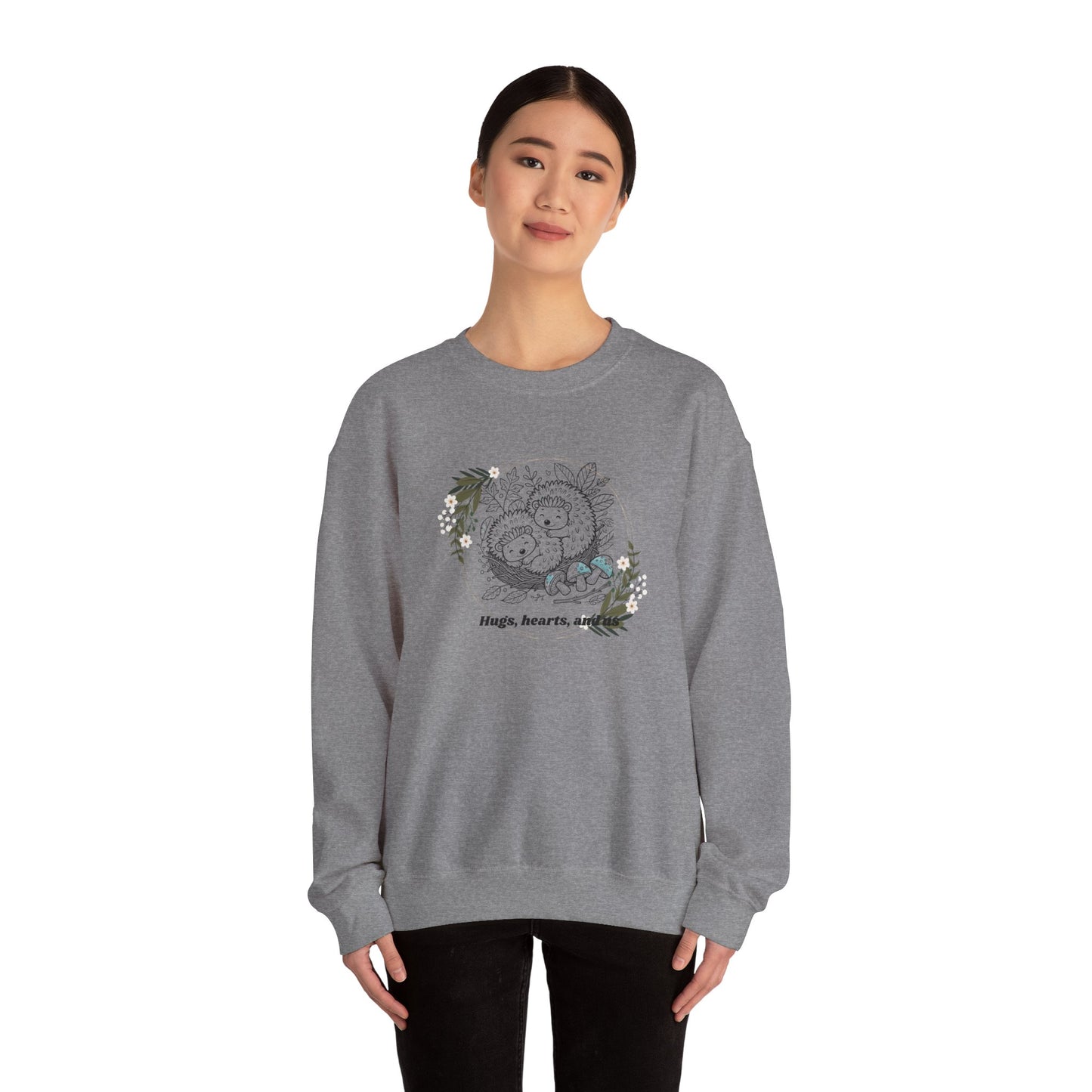 Hedgehog Sweatshirt - Valentine's Day Love Illustration