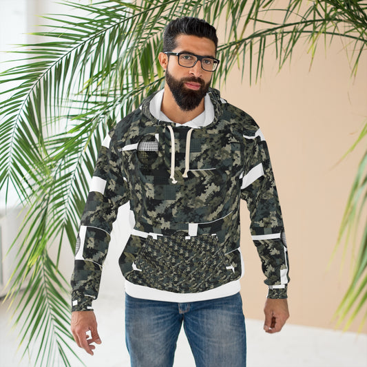 Camo Pattern Unisex Pullover Hoodie, Casual Wear, Street Style, Outdoor Adventure, Gift for Him/Her, Cozy Comfort