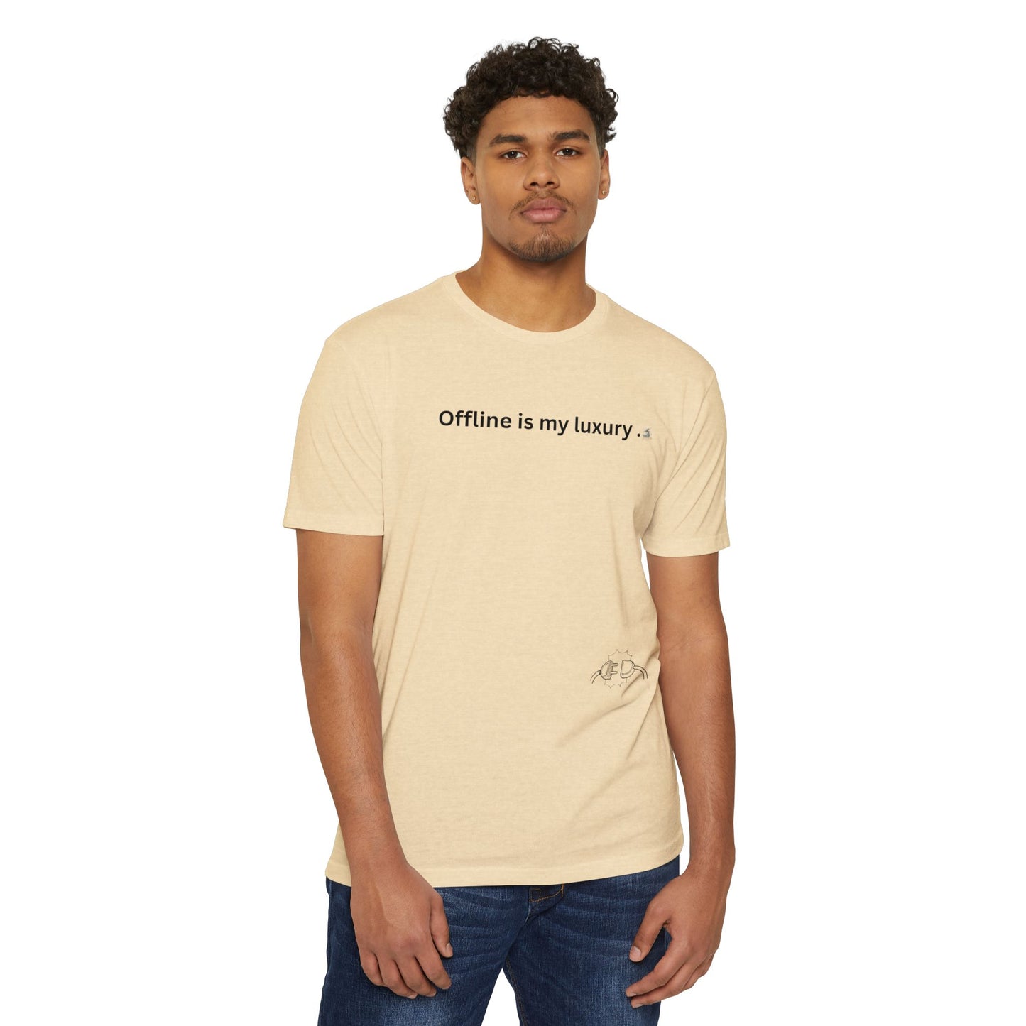Unisex Relaxed Fit T-Shirt - "Offline is my luxury" - Casual Wear, Gift for Nature Lovers, Mindfulness Apparel, Vintage Style Tee, [...]