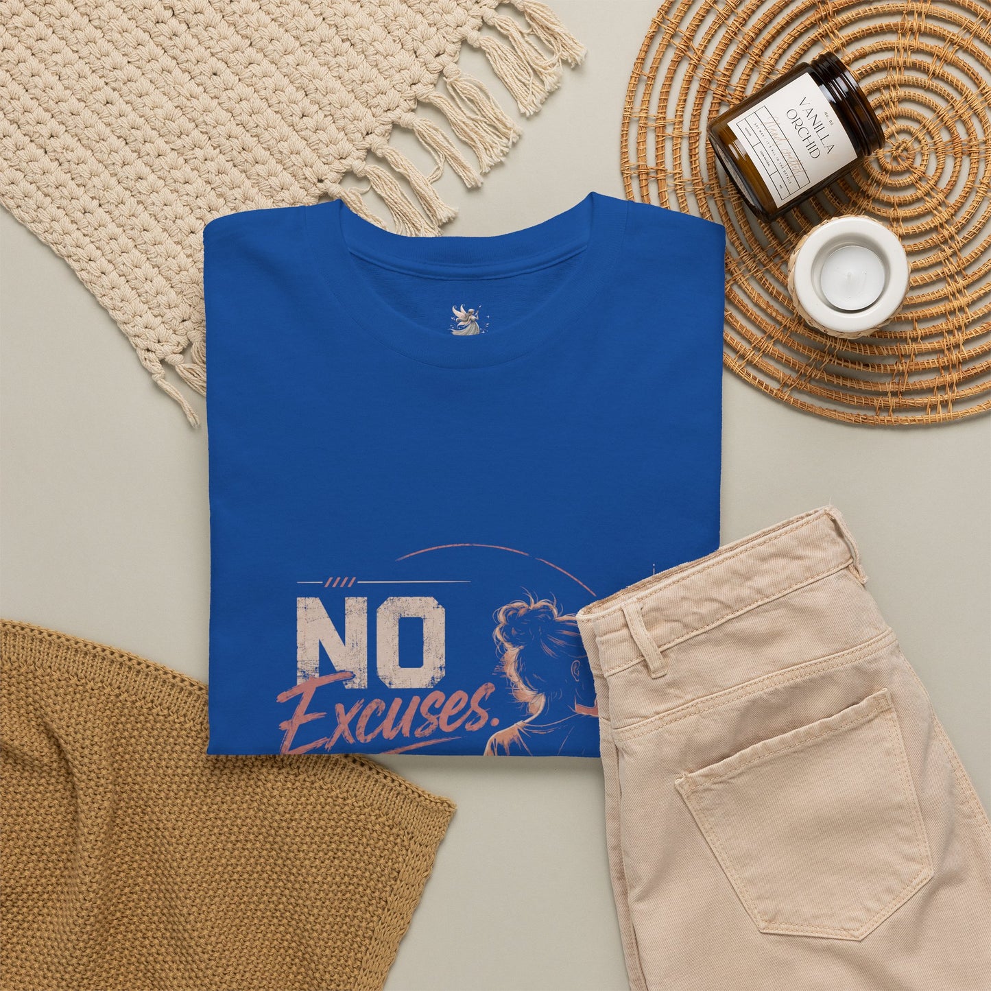 No Excuses No Regrets Tee | Motivational Graphic T-Shirt | Silhouette Design