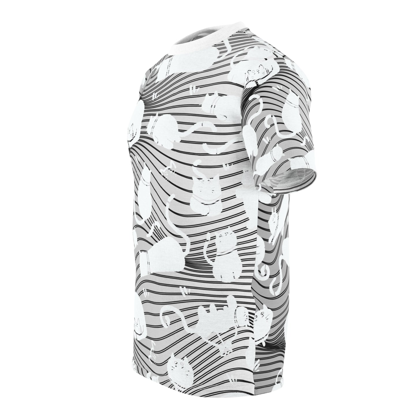 Cat-Themed Unisex Tee, AOP Cut & Sew Shirt, Fun Pet Lover Gift, Unique Cat Apparel, Comfortable Everyday Wear, Perfect for Cat Lovers, [...]