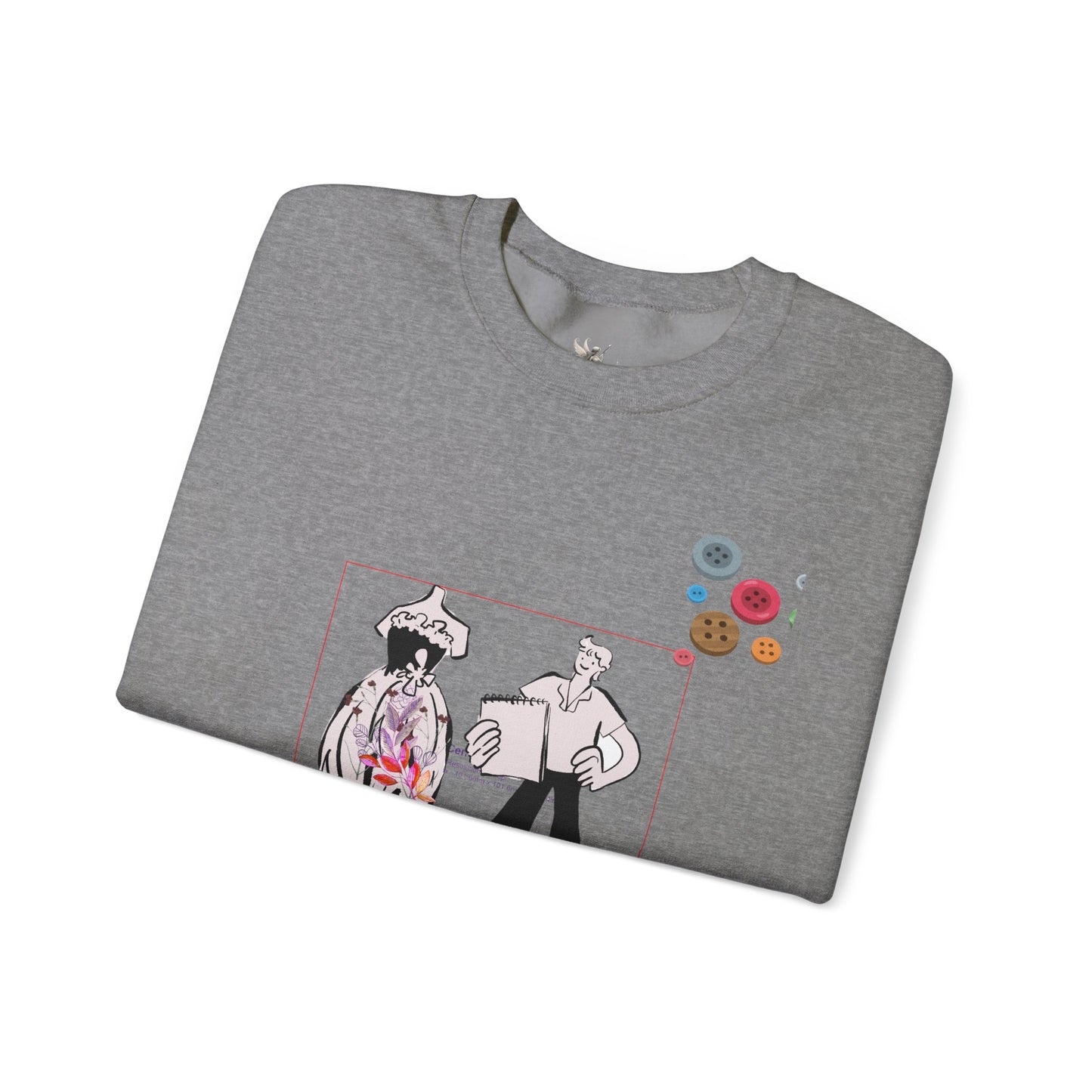 Chic Artistic Crewneck Sweatshirt - Unique Graphic Art, Cozy Gift for Art Lovers, Stylish Layering for Any Occasion, Trendy Sweatshirt