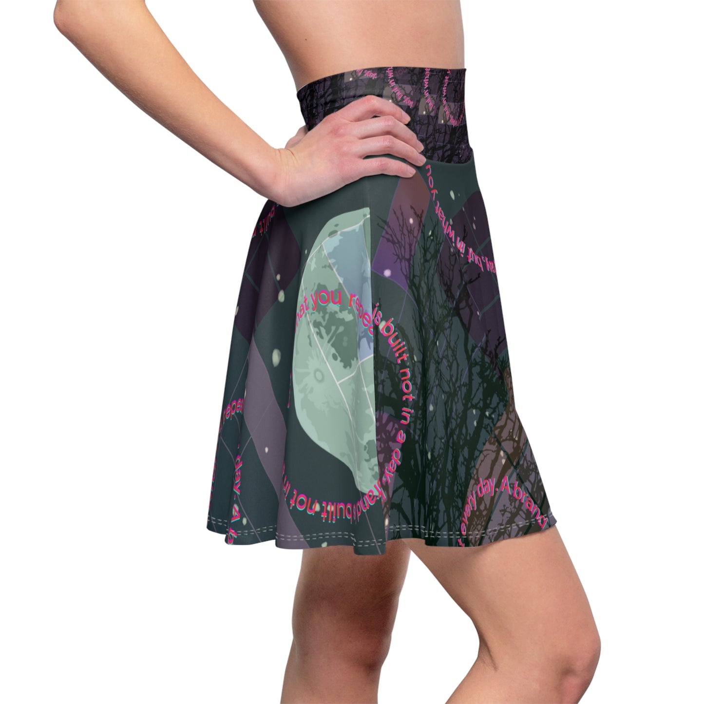 Mystical Women's Skater Skirt, Bohemian Skirt, Festival Wear, Unique Skirt, Everyday Style, Casual Elegance