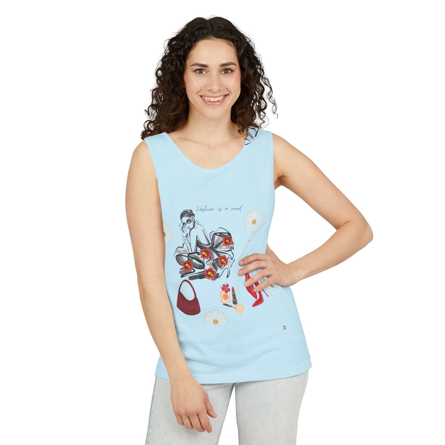 Stylish Fashionista Tank Top, trendsetter tank, summer apparel, gift for fashion lovers, casual chic top, vibrant summer style