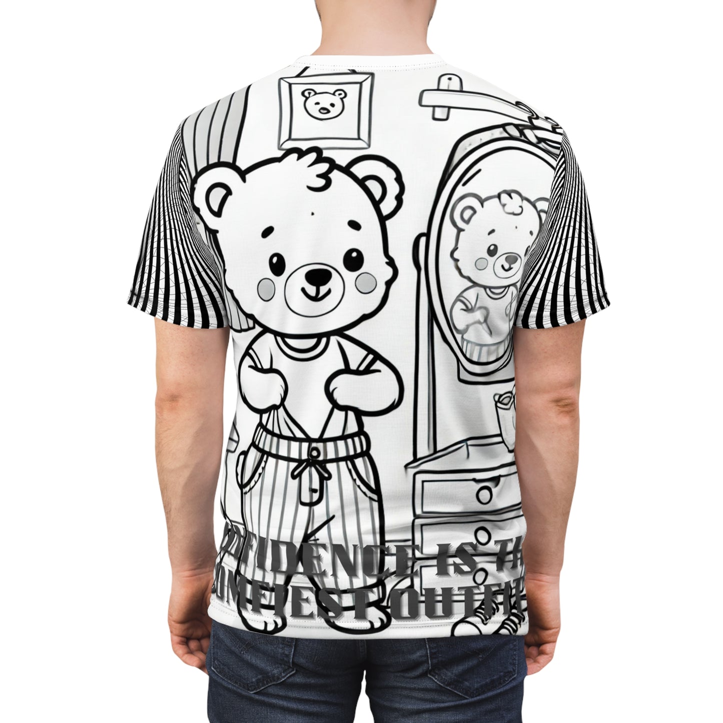 Cute Bear Confidence Tee, Unisex T-Shirt, Graphic Tee, Fun Fashion, Gift for Kids, Positive Vibes