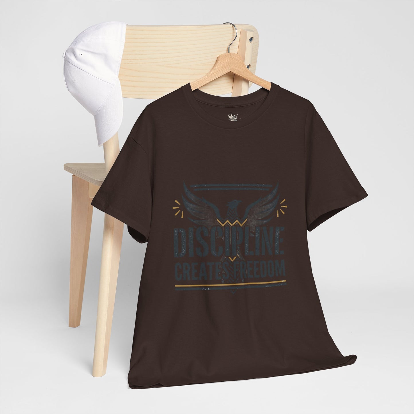 Discipline Creates Freedom T-Shirt — Motivational Eagle Fitness Tee