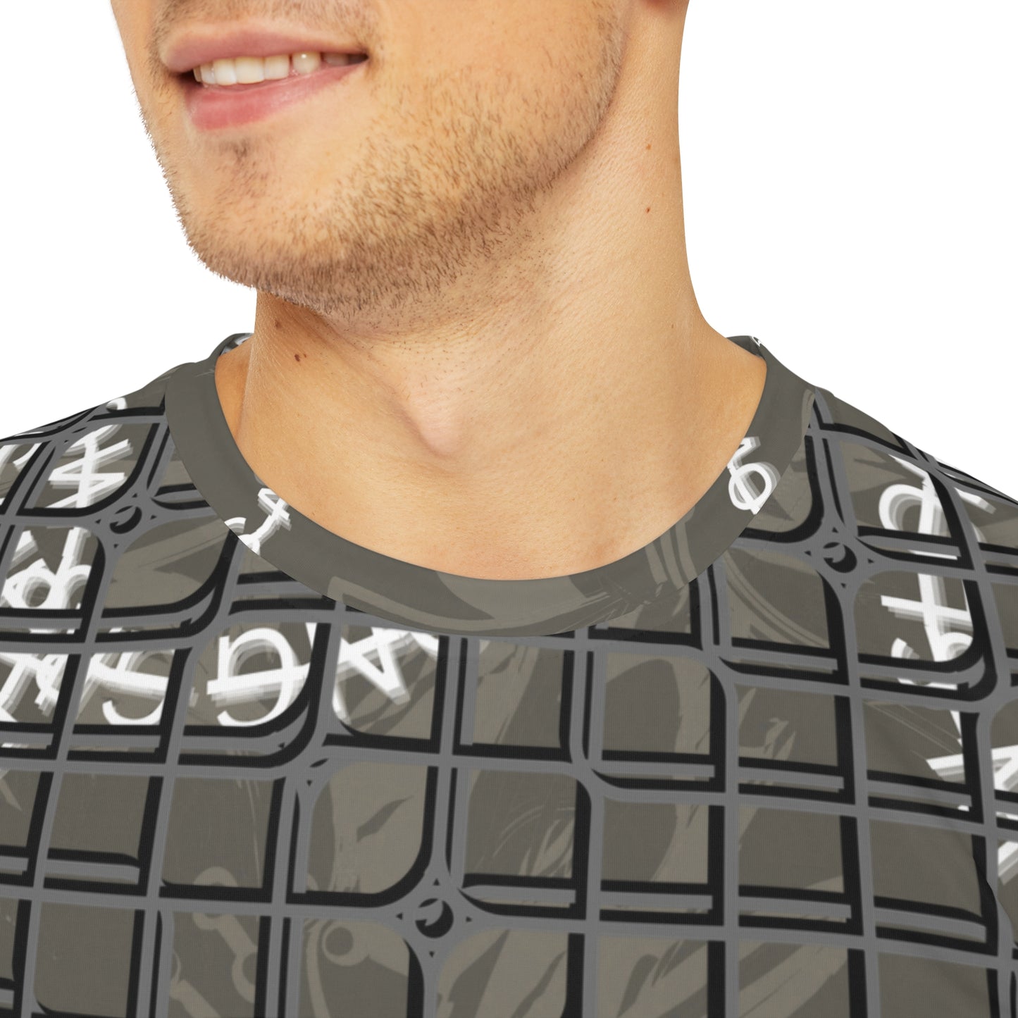 Men's AOP Tee with Motivational Print - Perfect for Casual Wear, Gifts, Summer Outfits, Fashion Statement, Everyday Comfort
