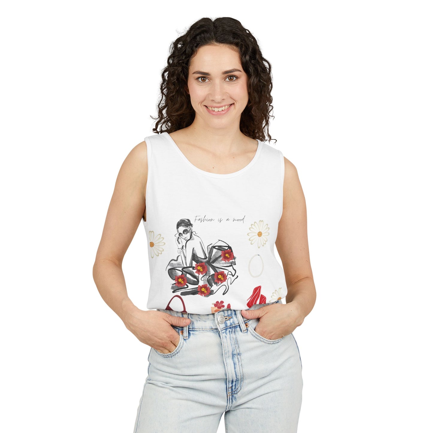 Stylish Fashionista Tank Top, trendsetter tank, summer apparel, gift for fashion lovers, casual chic top, vibrant summer style