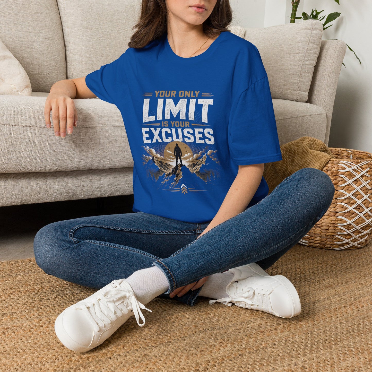 Your Only Limit Is Your Excuses T-Shirt | Motivational Quote Tee
