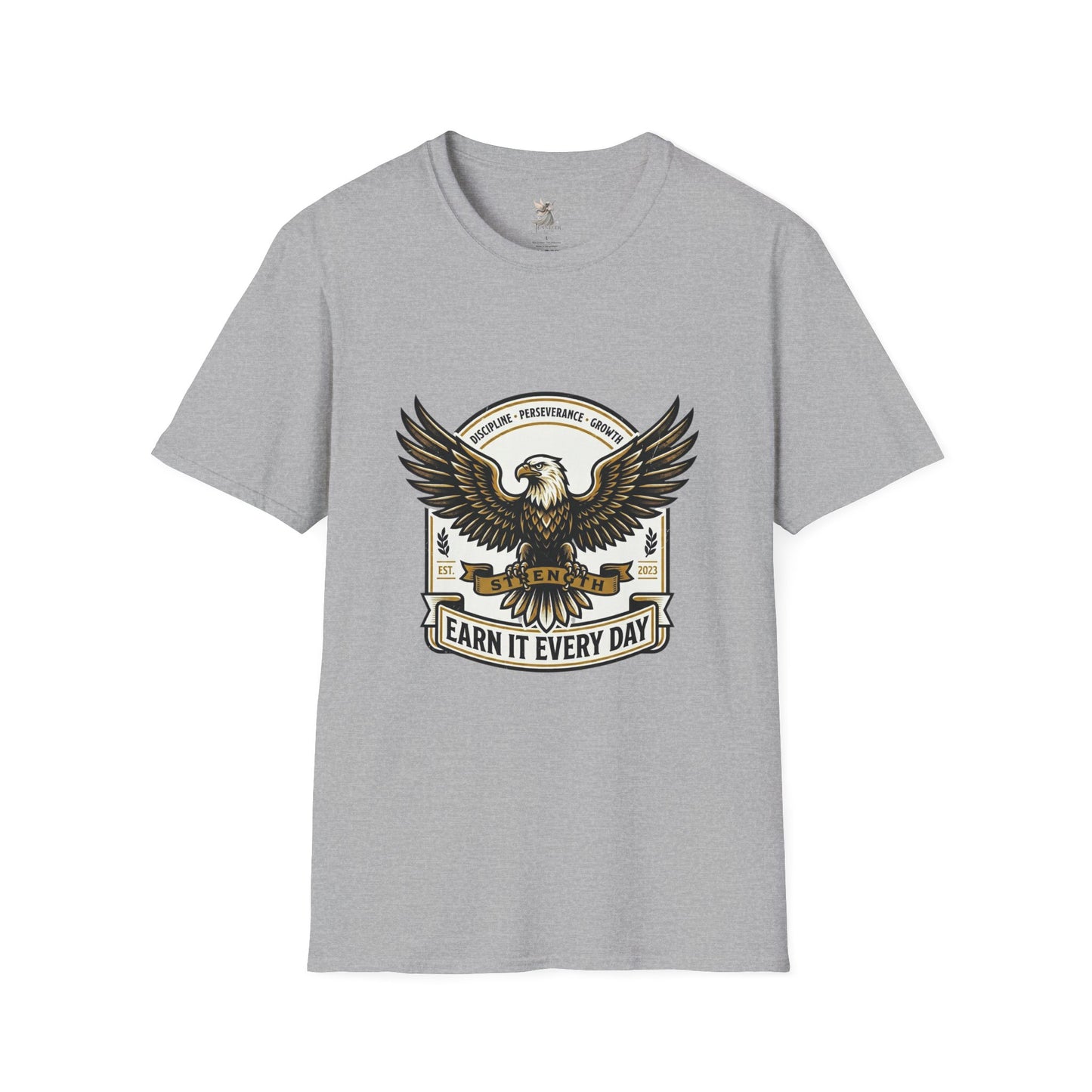 Eagle Emblem Earn It Every Day T-Shirt | Wisdom, Discipline, Perseverance