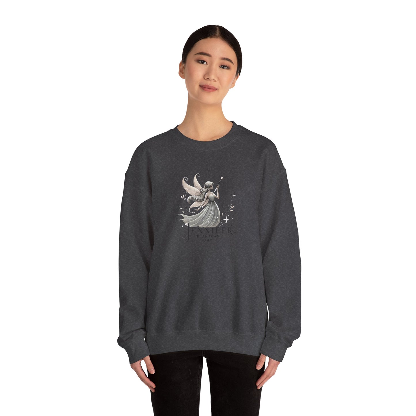 Whimsical Fairy Sweatshirt, Personalized Gift, Cozy Unisex Crewneck, Fantasy Themed Apparel, Unique Artwear, Perfect for Birthdays