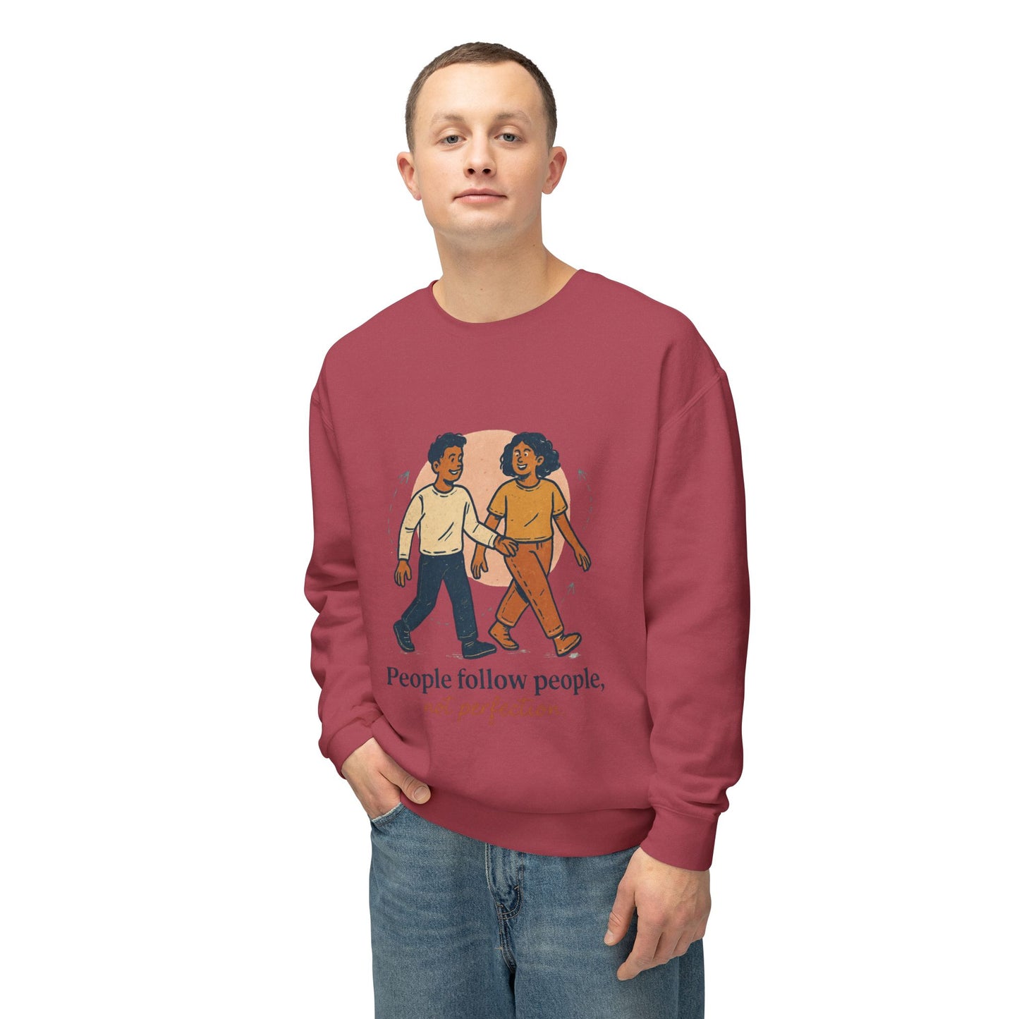 Inspirational Art Sweatshirt - Lightweight Crewneck, Motivational Gift, Cozy Apparel, Perfect for Everyday Wear, Unisex Fashion