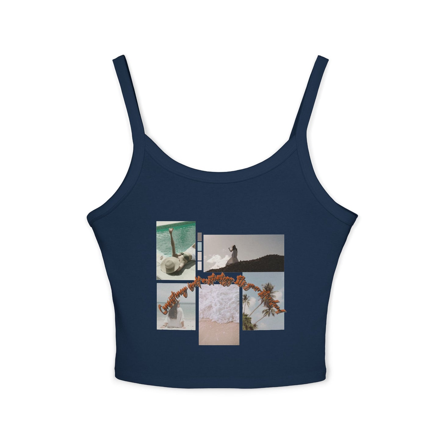 Chic Women's Spaghetti Strap Tank Top, Summer Essential, Vacation Wear, Beach Party, Casual Outfit, Stylish Layering Top