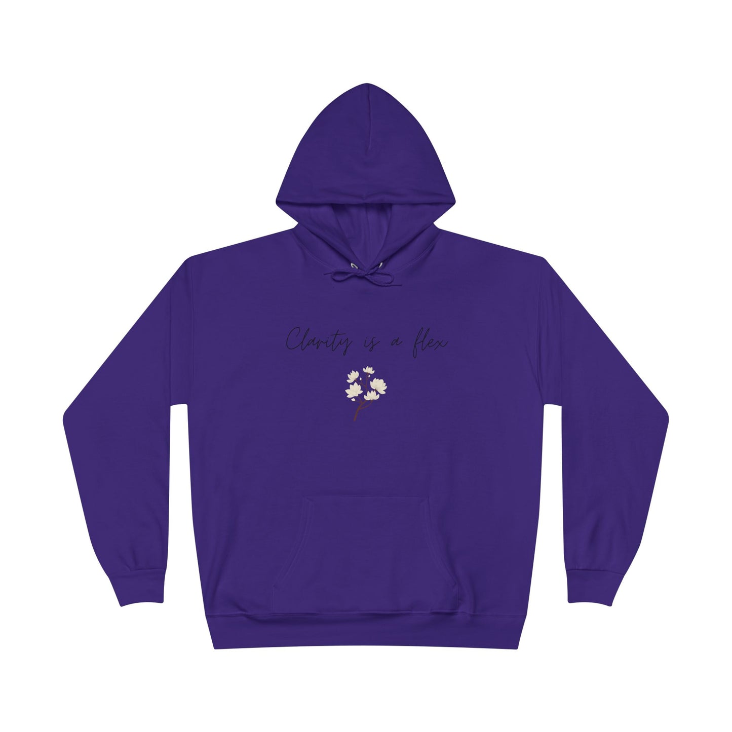 Charity Is a Flower Hoodie — Minimal Floral Charity Quote Pullover