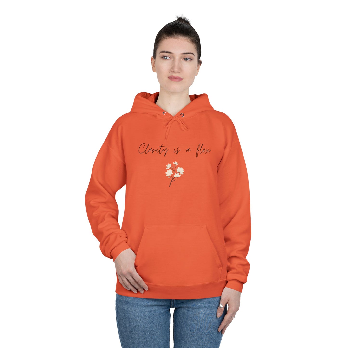 Charity Is a Flower Hoodie — Minimal Floral Charity Quote Pullover