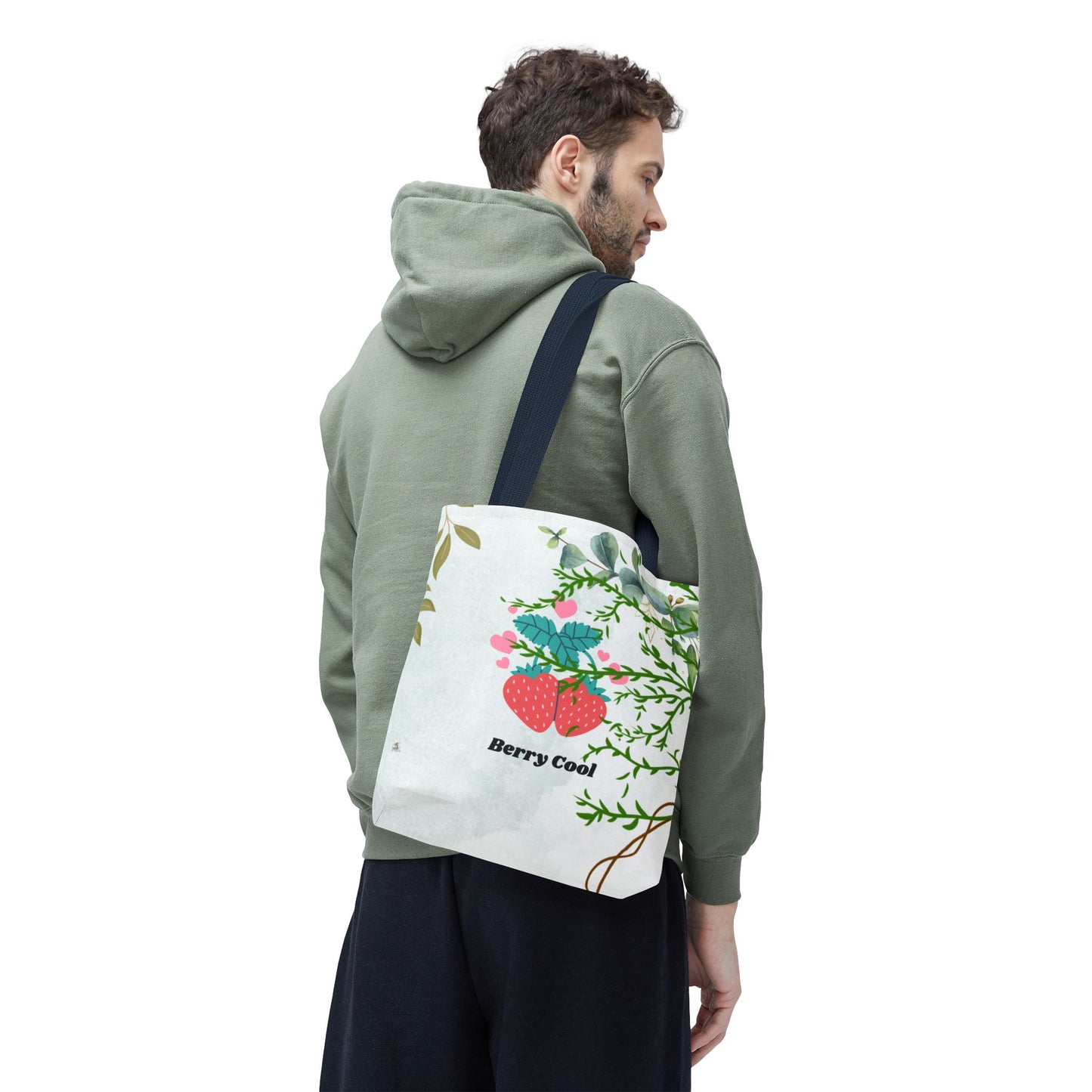 Berry Cool Tote Bag, Spring Fashion Accessory, Eco-Friendly Shopping Bag, Gift for Her, Floral Tote