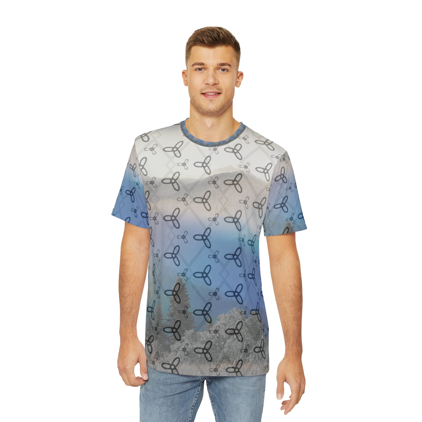 Men's AOP Polyester Tee - Nature-Inspired Graphic Shirt, Casual Wear, Summer Fashion, Eco-Friendly Clothing, Outdoor Adventure Tee