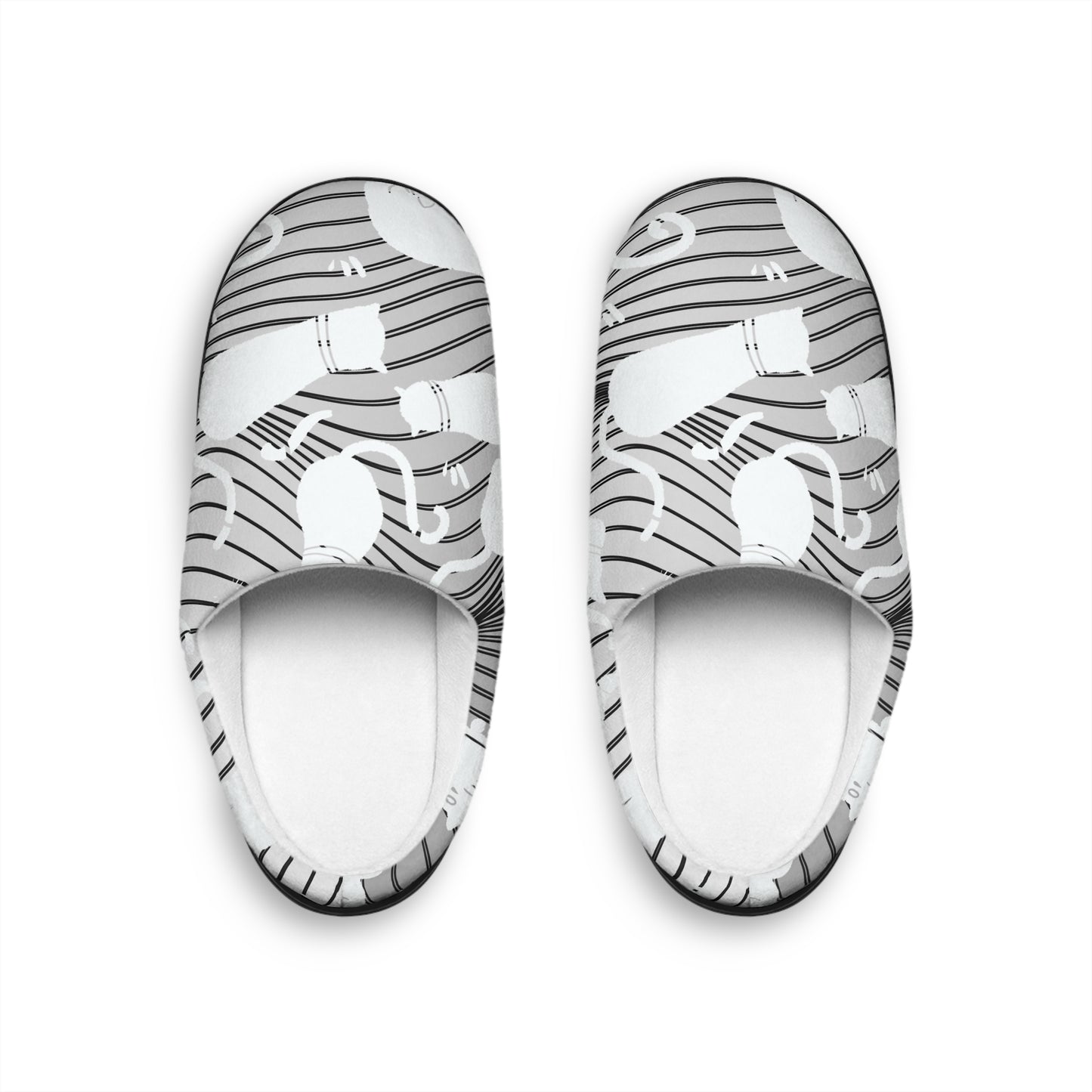 Cozy Cat Pattern Indoor Slippers for Women, Cute Cat Slippers, Animal Lover Gift, Home Comfort, Housewarming Present, Warm Winter Footwear