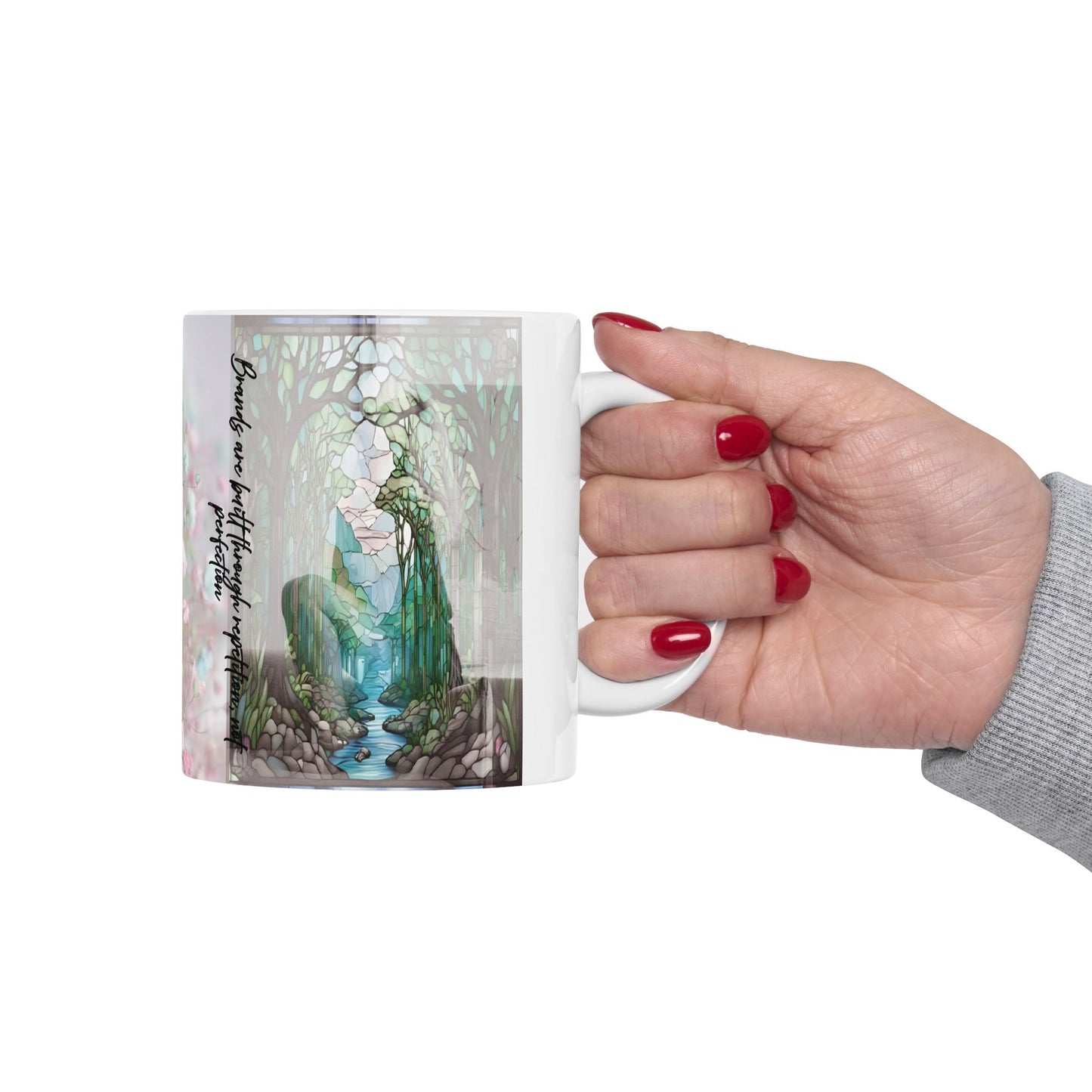 Floral Inspirational Ceramic Mug - Perfect Gift for Coffee Lovers, Tea Enthusiasts, Home Decor, Mother's Day, Birthday