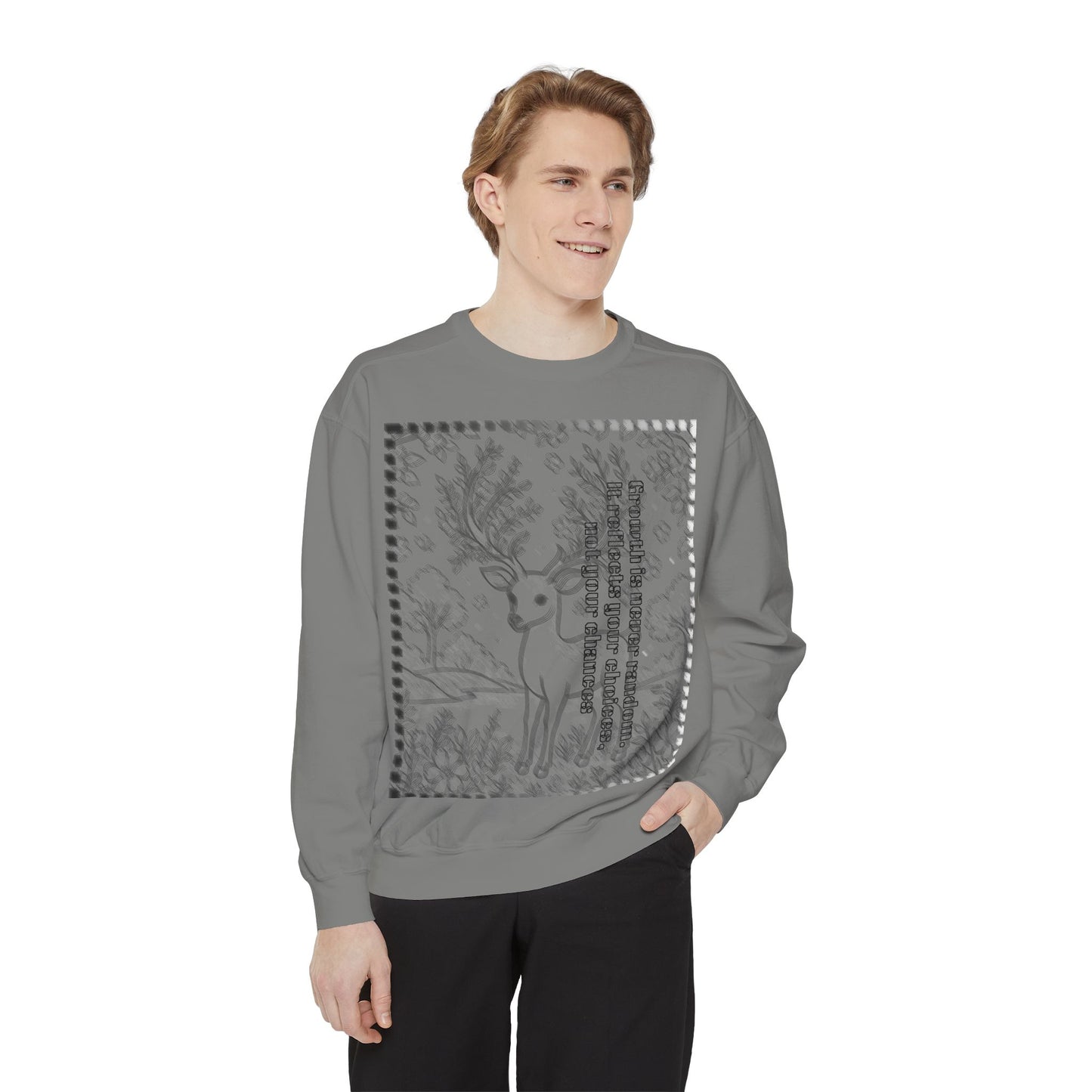Stylish Unisex Sweatshirt with Deer Design, Cozy Autumn Loungewear, Gift for Him/Her, Perfect for Holidays, Nature Lovers