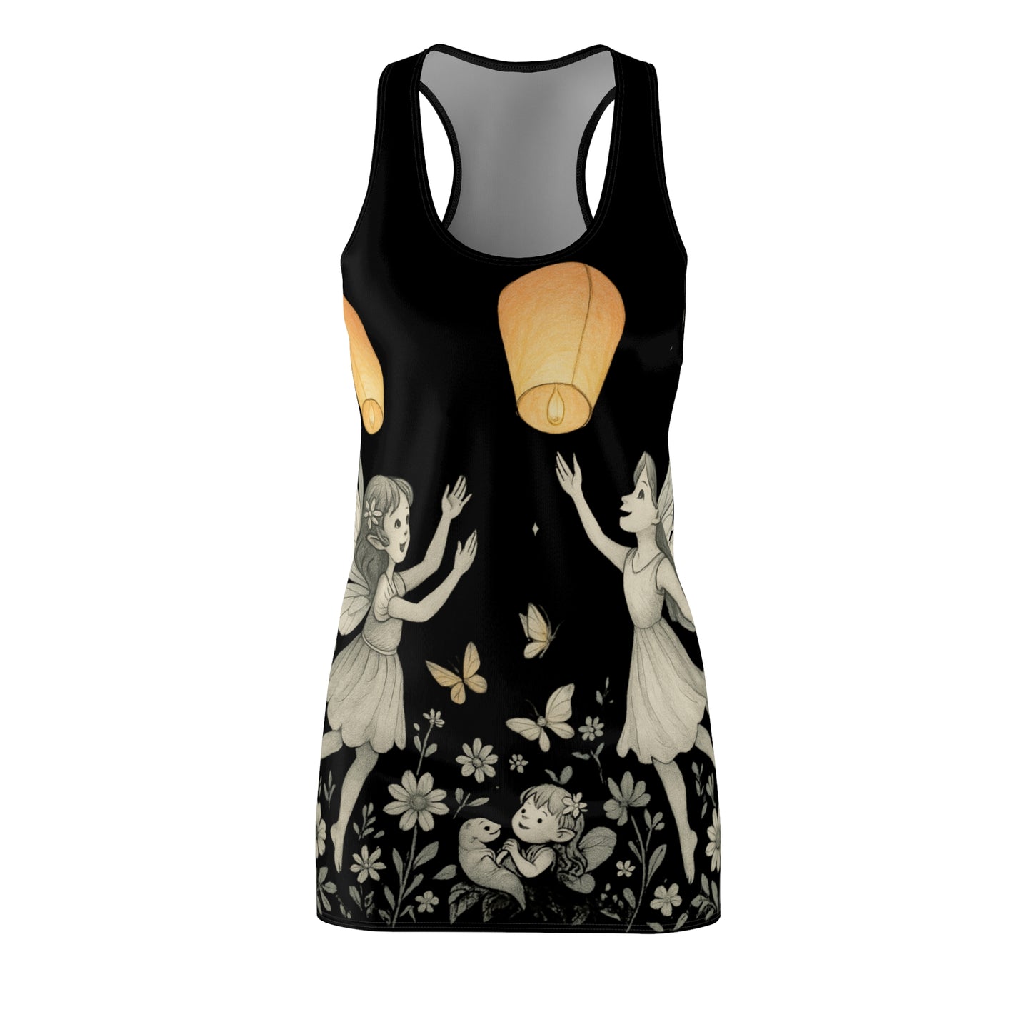 Whimsical Fairy Racerback Dress, Bohemian Style Dress, Summer Fashion, Outdoor Events, Enchanting Gift for Her