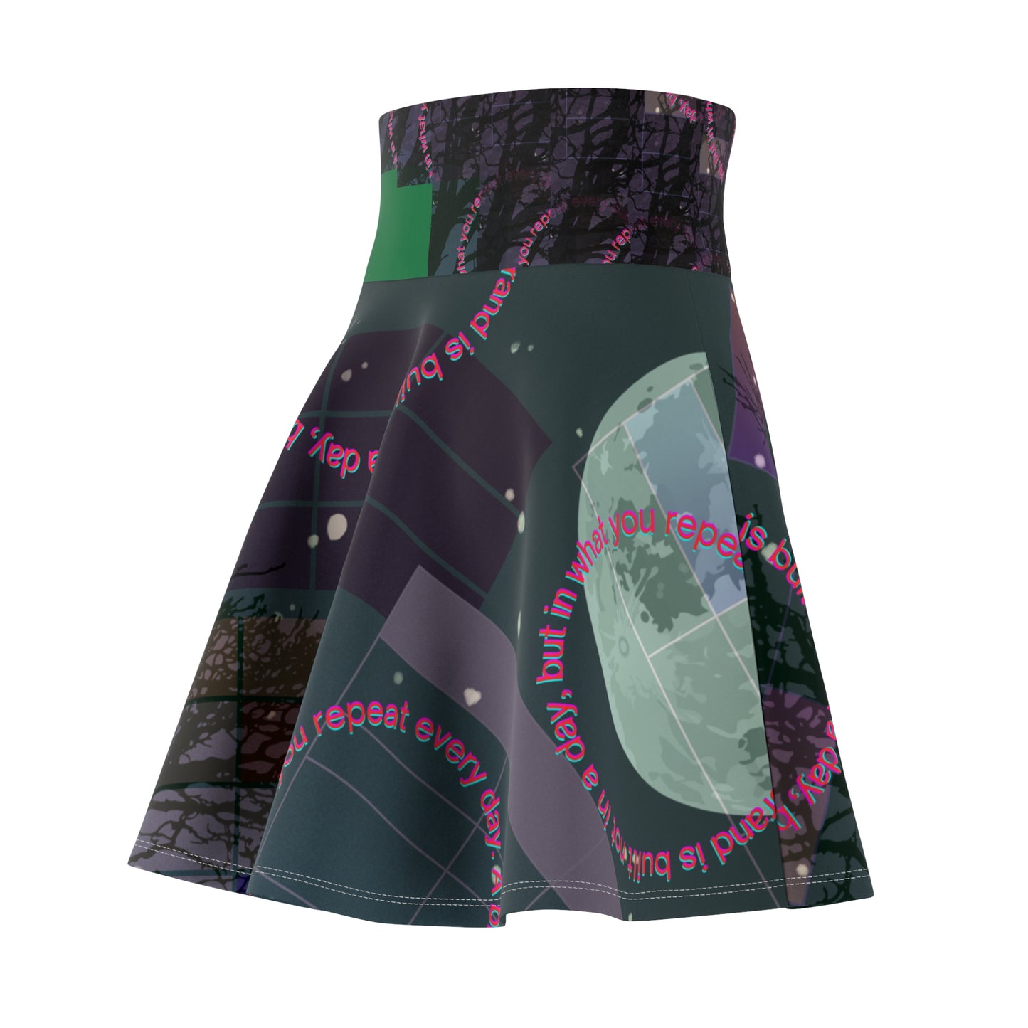 Mystical Women's Skater Skirt, Bohemian Skirt, Festival Wear, Unique Skirt, Everyday Style, Casual Elegance