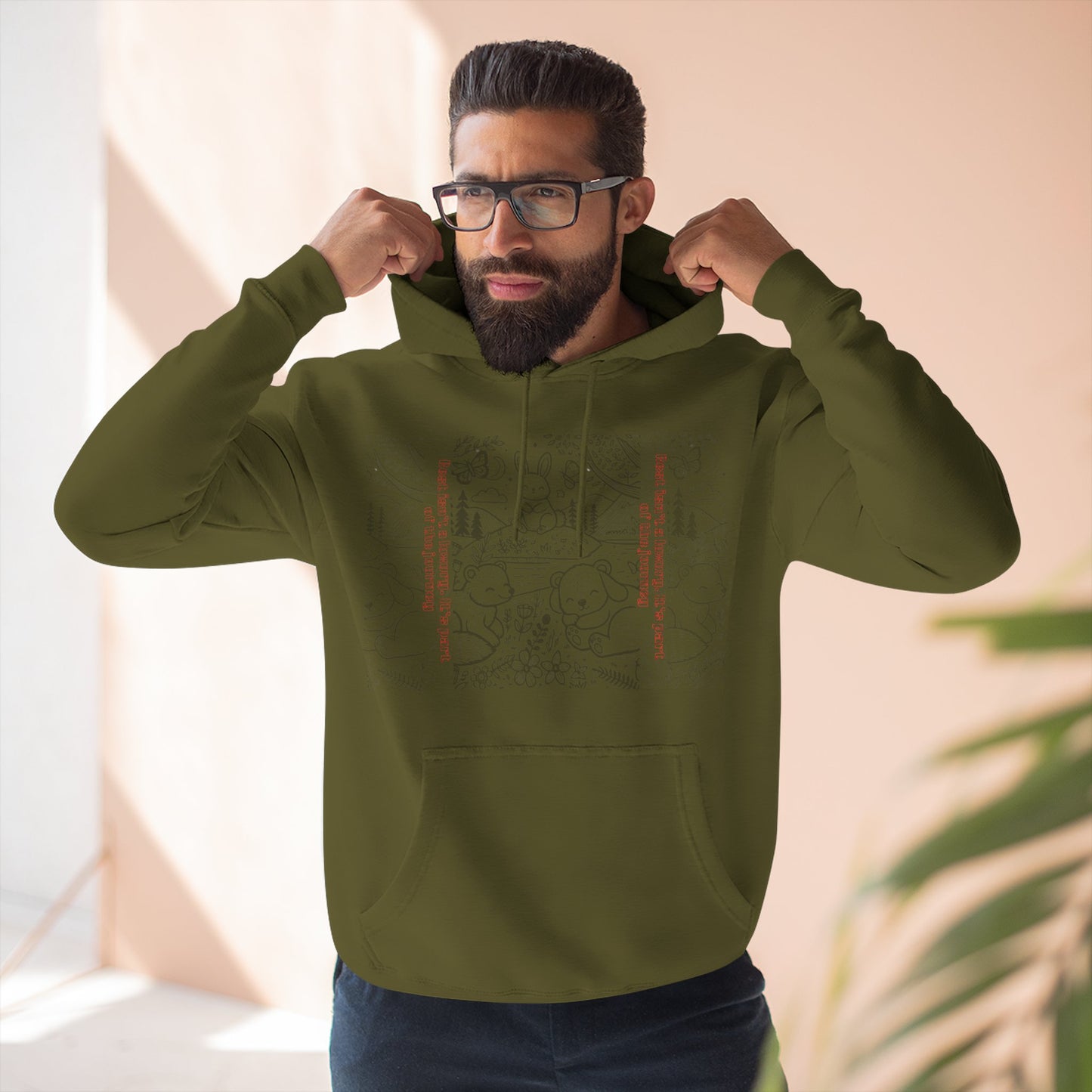 Cozy Three-Panel Fleece Hoodie, Comfortable Sweatshirt for Casual Outings, Perfect Gift for Fall, Winter, Friends, Family