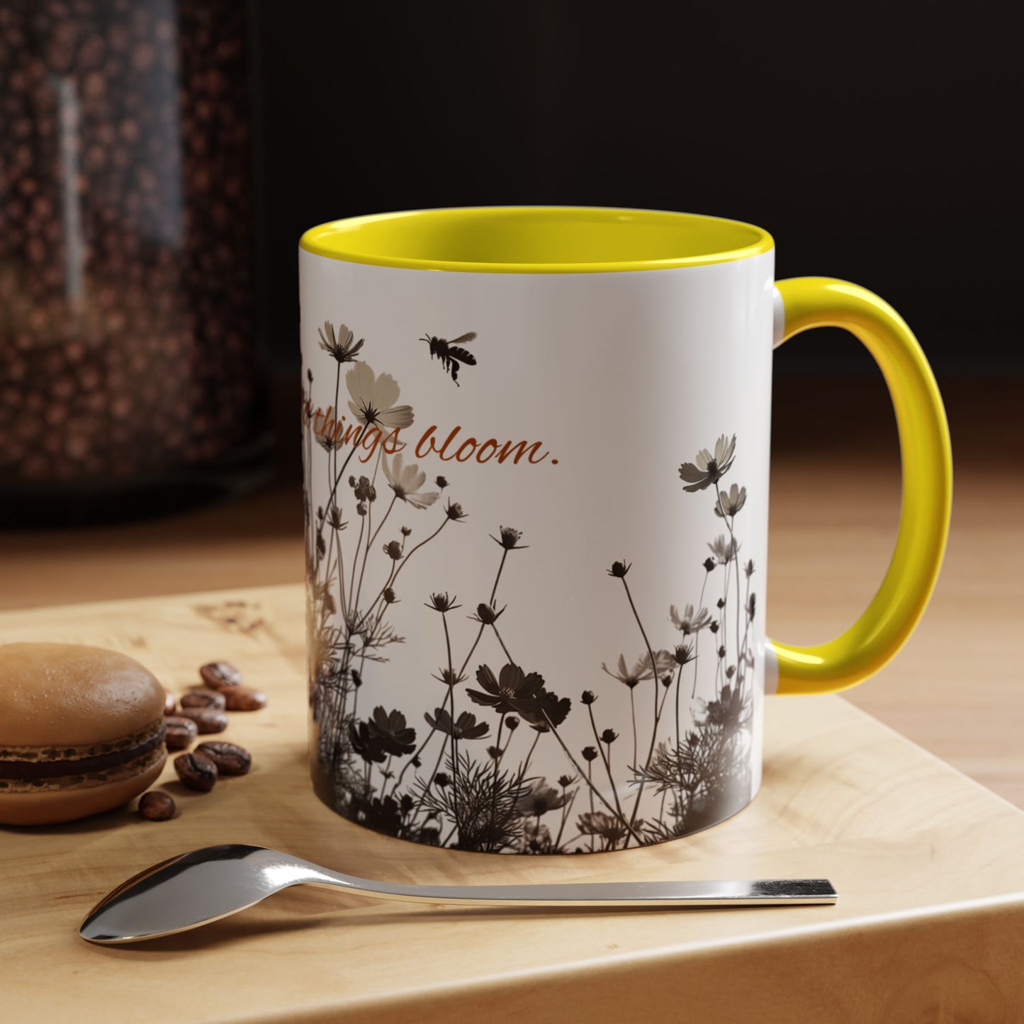 Floral Accent Coffee Mug