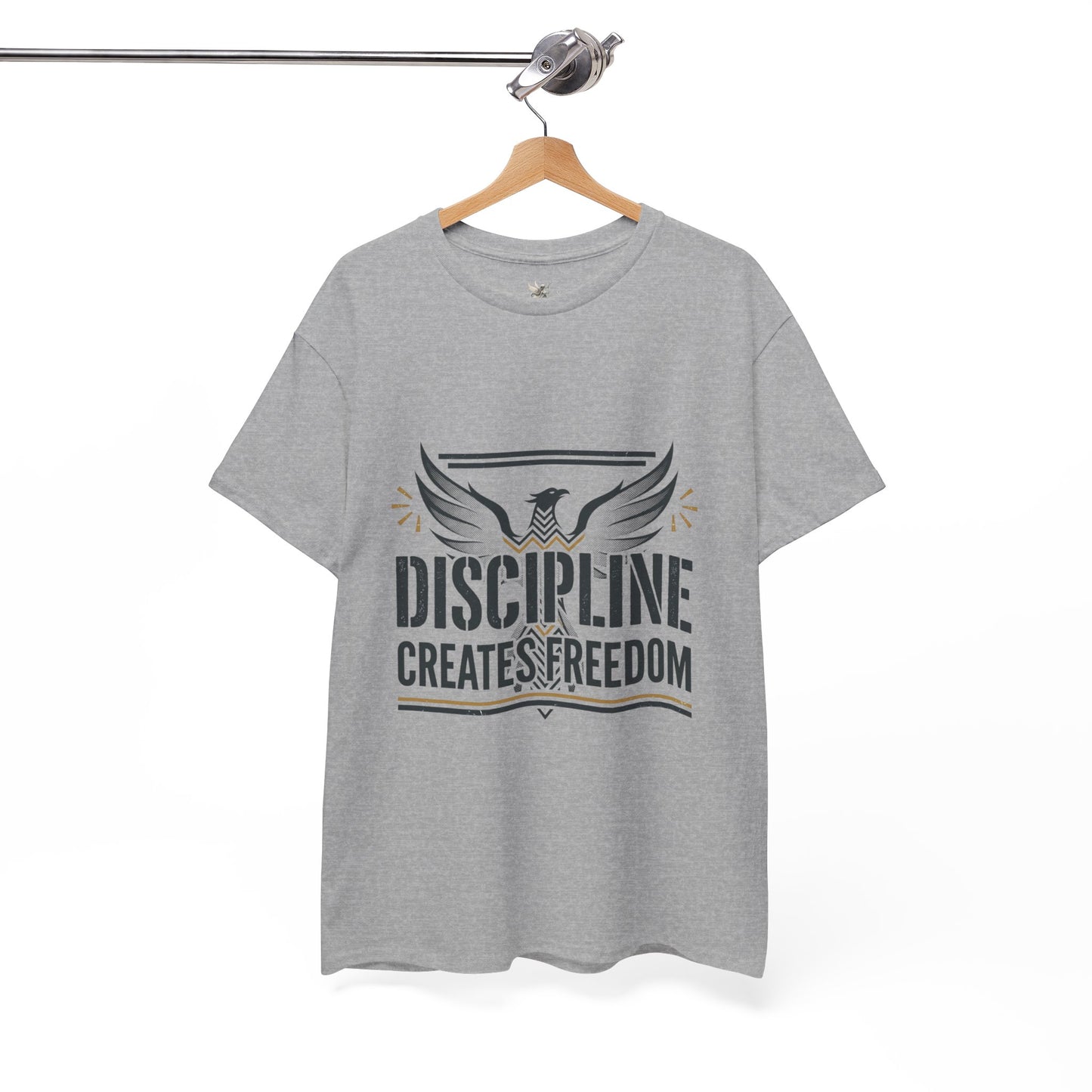 Discipline Creates Freedom T-Shirt — Motivational Eagle Fitness Tee